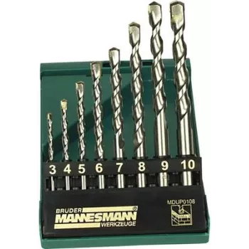 Brüder Mannesmann M54309 steenboren-set, 5-delig, 4-10 mm, hardmetaal bezet, DIN 8039