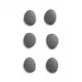 Zeller 6 steenmagneten grijs 2,1 x 1,8 x 1,0 cm (11219)