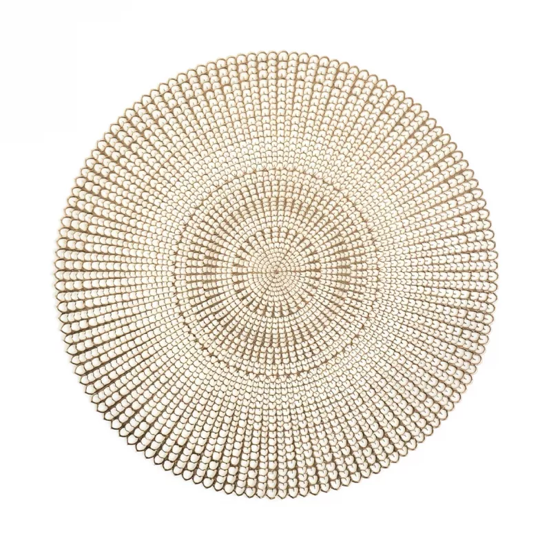 Zeller 6-delige goudkleurige placemat met uitsparingen | 45 x 30 cm | PVC 27003