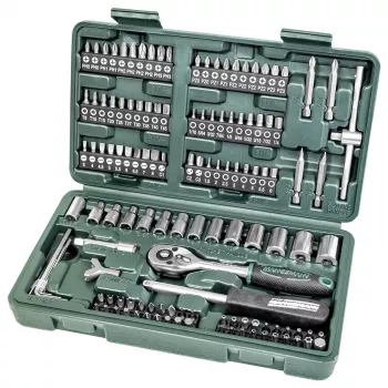 Brüder Mannesmann 130-delige metrische dopsleutelset 1/4 inch aandrijving in koffer 29166