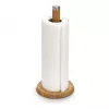 ZELLER bamboe keukenrolhouder standaard, naturel, vrijstaande papierrolhouder 25283