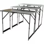 BRÜDER MANNESMANN M70113 multifunctionele klaptafel-set, 3-delig, MDF E1 tafelblad 2,7 mm, aluminium frame, zilver/grijs