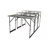 BRÜDER MANNESMANN M70113 multifunctionele klaptafel-set, 3-delig, MDF E1 tafelblad 2,7 mm, aluminium frame, zilver/grijs