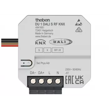 Theben DU 1 DALI S RF KNX UP inbouw KNX RF DALI actor, 1 kanaal, broadcast 4941681