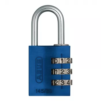 ABUS 145/30 Aluminium cijferslot, 3-cijferig, blauw