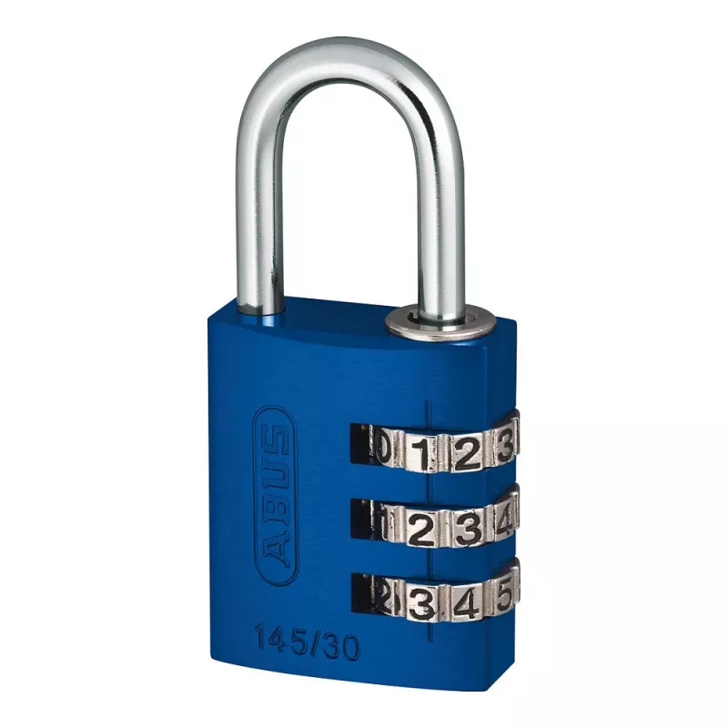 ABUS 145/30 Aluminium cijferslot, 3-cijferig, blauw