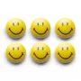 Zeller Smiley magneet-set 6 stuks 3 cm geel 11204