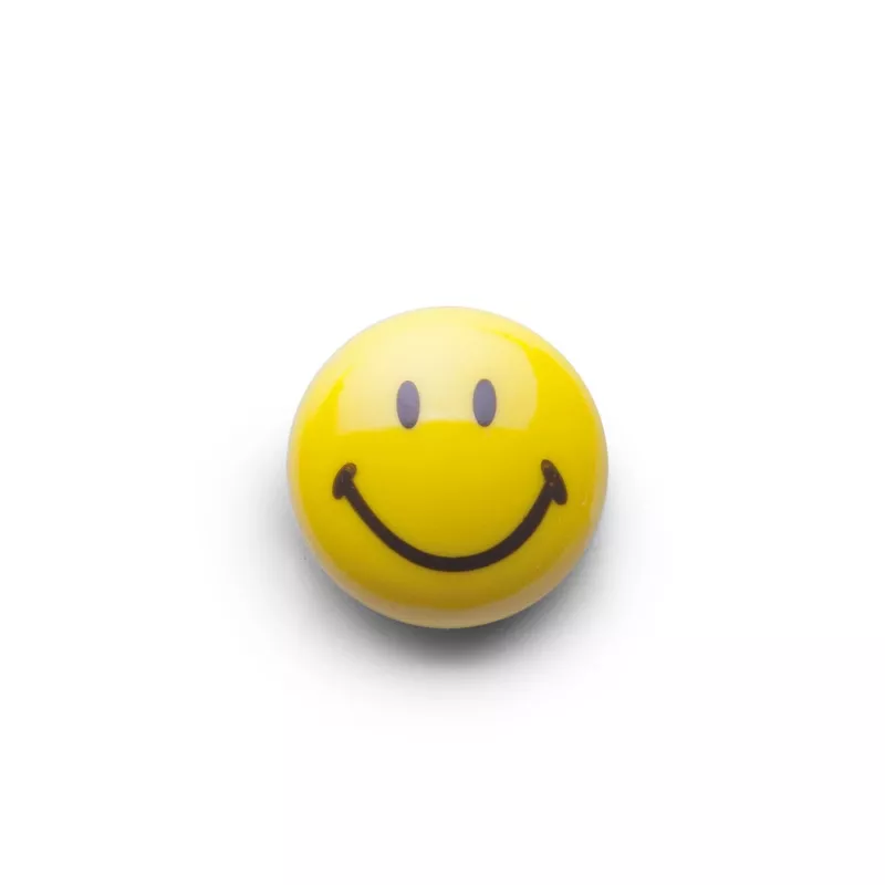 Zeller Smiley magneet-set 6 stuks 3 cm geel 11204
