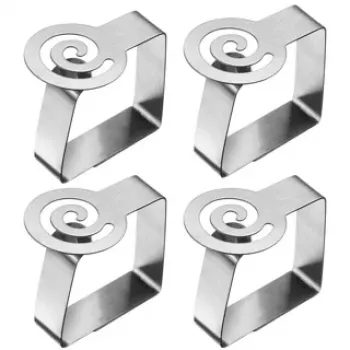 WESTMARK Tafelkleedklemmen Zilver, 4 stuks (64292260)
