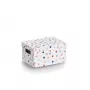Zeller Dots Opbergbox Wit met stippen 18,0 cm x 25,0 cm 14474