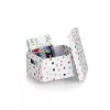 Zeller Dots Opbergbox Wit met stippen 18,0 cm x 25,0 cm 14474