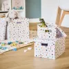 Zeller Dots Opbergbox Wit met stippen 18,0 cm x 25,0 cm 14474