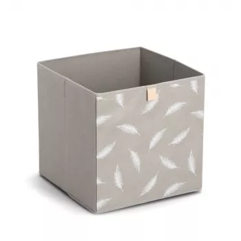 Zeller Feather Opbergbox Taupe 32 x 32 x 32 cm 14537