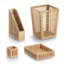 Zeller Bamboe Pennenhouder Bruin 8x8x8 cm 15201
