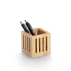 Zeller Bamboe Pennenhouder Bruin 8x8x8 cm 15201