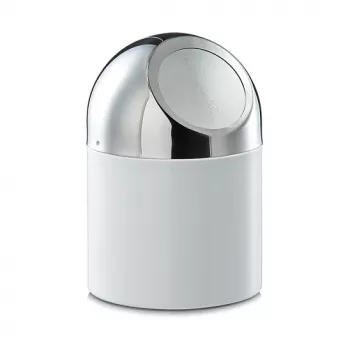 Zeller tafelafvalemmer 1,2 L wit met RVS kanteldeksel 27203