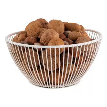 APS SVART ronde brood- en fruitmand, wit metaal, 175 mm 30425