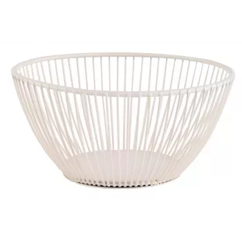 APS SVART ronde brood- en fruitmand, wit metaal, 175 mm 30425