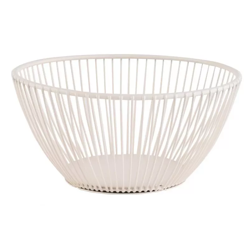 APS SVART ronde brood- en fruitmand, wit metaal, 175 mm 30425