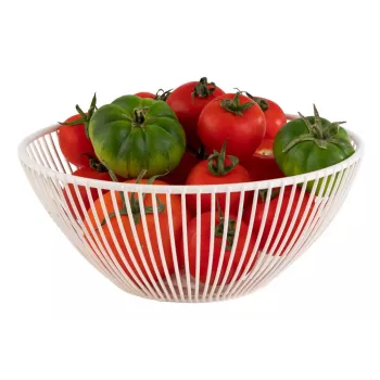 APS SVART ronde brood- en fruitmand, 200 mm, wit metaal 30426