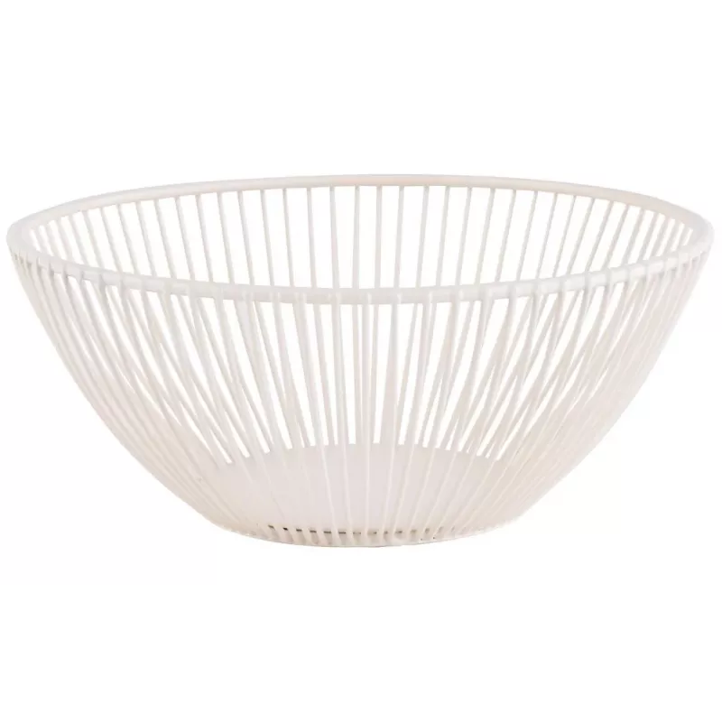 APS SVART ronde brood- en fruitmand, 200 mm, wit metaal 30426