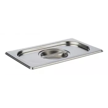 APS GN 1/4 deksel 265 x 162 x 30 mm roestvrij staal, zonder lepeluitsparing, vaatwasmachinebestendig - 1 stuk 81495