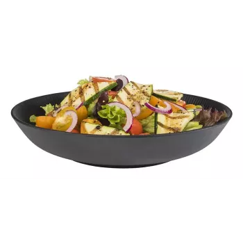 APS diep bord 225 mm zwart melamine stapelbaar vaatwasmachinebestendig hittebestendig 85060