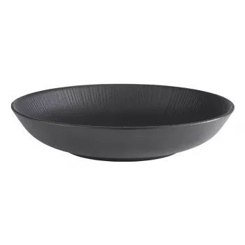APS diep bord 225 mm zwart melamine stapelbaar vaatwasmachinebestendig hittebestendig 85060