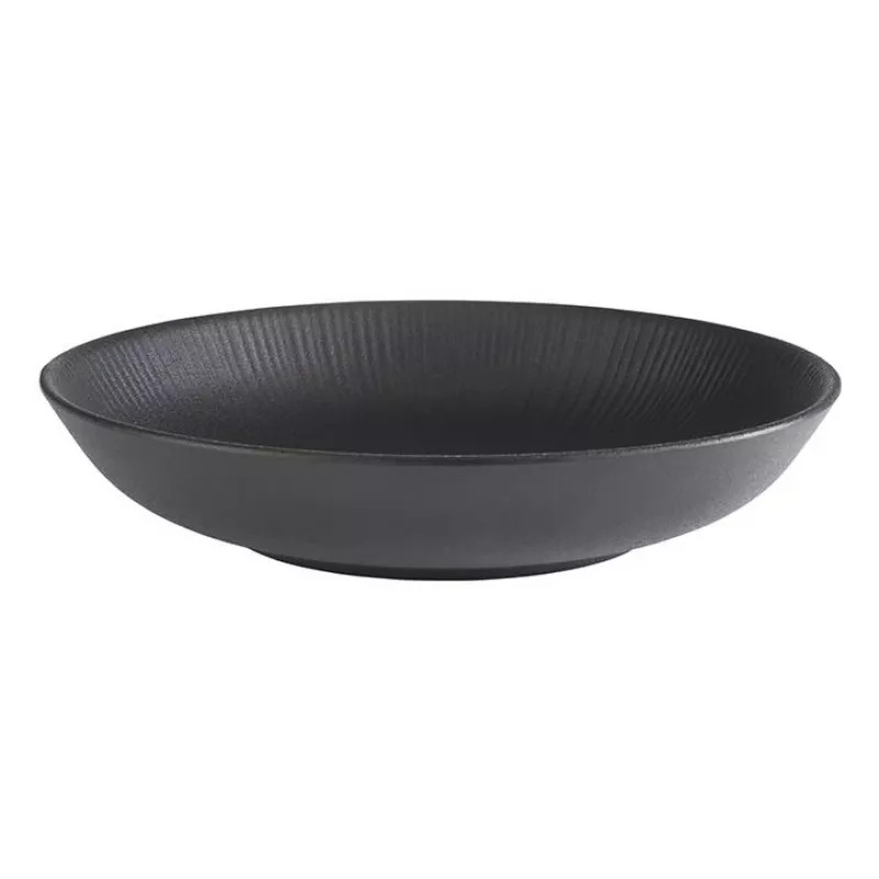 APS diep bord 225 mm zwart melamine stapelbaar vaatwasmachinebestendig hittebestendig 85060