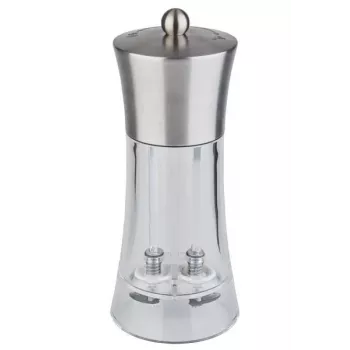 APS 40545 2-in-1 zout- en pepermolen 18,5 cm roestvrij staal acryl