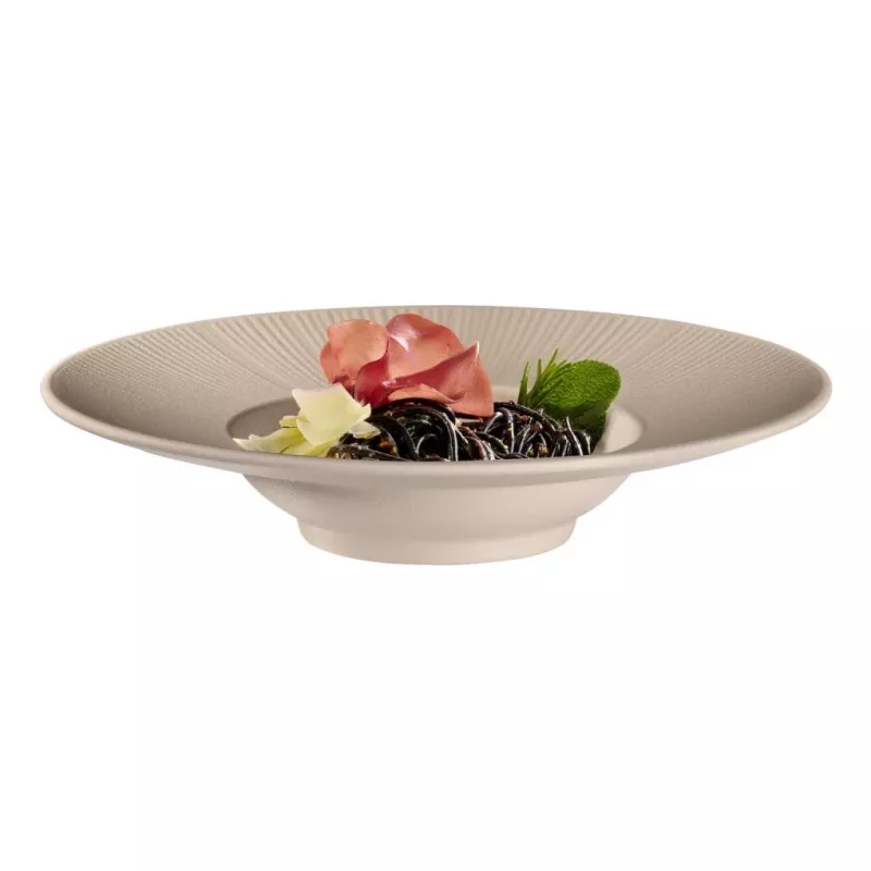 APS NERO pastabord, 290 mm, zand melamine, stapelbaar, vaatwasmachinebestendig, hittebestendig (1 stuk) 85406