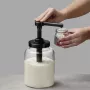 APS DISPENSA 1,7L glazen doseerspender, transparant/zwart 93290