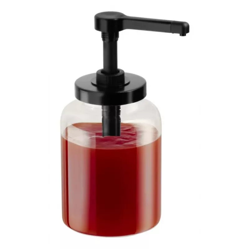 APS DISPENSA 1,7L glazen doseerspender, transparant/zwart 93290