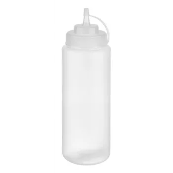 APS knijpfles 1025 ml transparant polyethyleen met schroefdop en sluitdop - 1 stuk (93259)