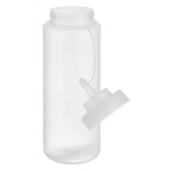 APS knijpfles 1025 ml transparant polyethyleen met schroefdop en sluitdop - 1 stuk (93259)