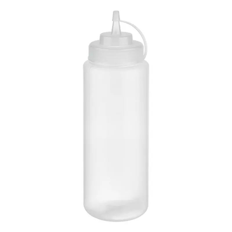 APS knijpfles 1025 ml transparant polyethyleen met schroefdop en sluitdop - 1 stuk (93259)