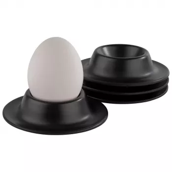 APS eierdopjes, melamine, zwart, 4-delige set, 85 mm diameter, 20 mm hoogte, vaatwasmachinebestendig (83849)
