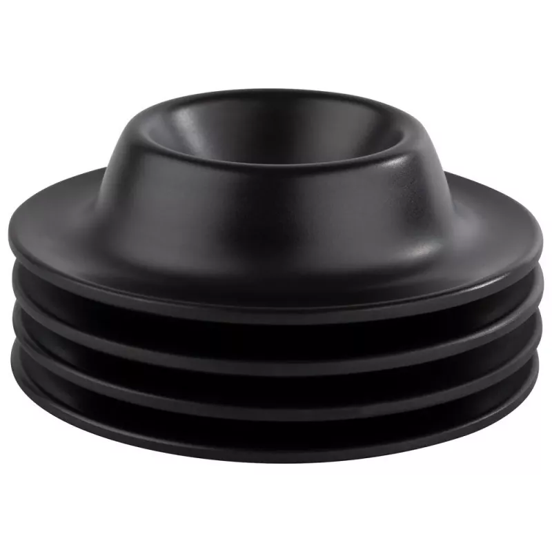 APS eierdopjes, melamine, zwart, 4-delige set, 85 mm diameter, 20 mm hoogte, vaatwasmachinebestendig (83849)
