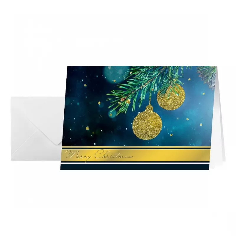 Sigel DS065 Kerstkaarten Golden Glitter met enveloppen, DIN A6, 10 stuks