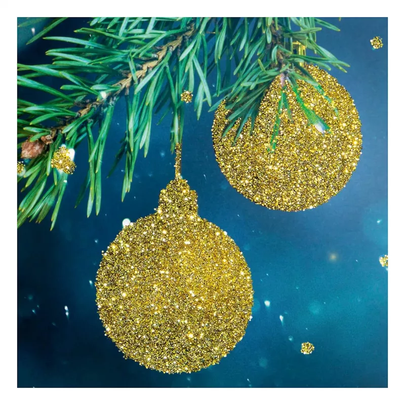 Sigel DS065 Kerstkaarten Golden Glitter met enveloppen, DIN A6, 10 stuks
