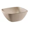 APS NERO vierkant serveerblad 250 x 250 mm zand melamine stapelbaar vaatwasmachinebestendig hittebestendig 85417