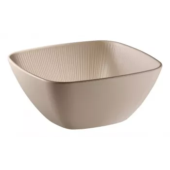 APS NERO vierkant serveerblad 250 x 250 mm zand melamine stapelbaar vaatwasmachinebestendig hittebestendig 85417