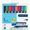 Schneider Maxx 290 whiteboard- en flipchartmarker 8-delige set diverse kleuren, ronde punt 2,0-3,0 mm 129098