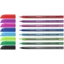 Schneider Vizz M balpen-set met 8 verschillende kleuren, medium 0,5 mm, rubberen grip, Viscoglide-technologie 102298