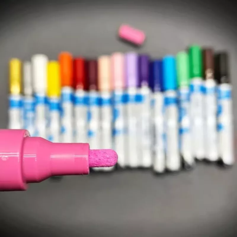 Schneider Paint-It 320 V1 acrylmarker-set, 6 verschillende kleuren, 4,0 mm ronde punt 120295