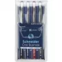 Schneider Edding One Business stick balpen, zwart/blauw/groen/rood, 4-pack 183094