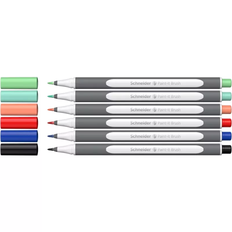 Schneider Paint-It 070 viltstift-set verschillende kleuren 6 stk. ML07010503