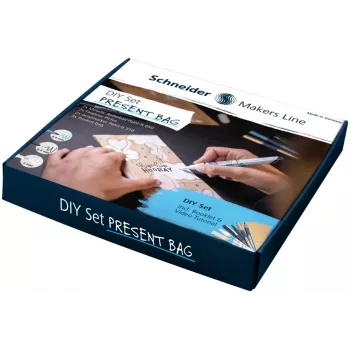 Schneider DIY-geschenkzakjes-set, naturel kraftpapier, 10 zakjes met labels, stickers & linten, 80 x 180 x 220 mm ML85060903