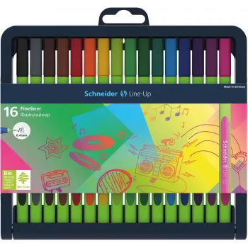 SCHNEIDER Edding Line-Up fineliner-set 16 verschillende kleuren 0,4 mm 191092