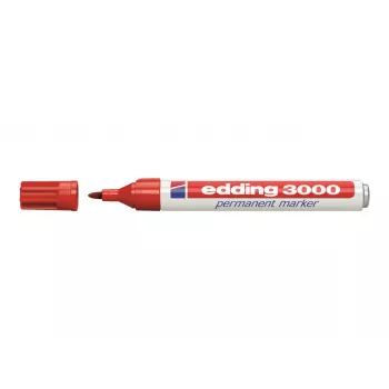 Edding 3000 Permanent marker set 4-3000-4-1999, zwart/rood/blauw/groen, waterbestendig 79628